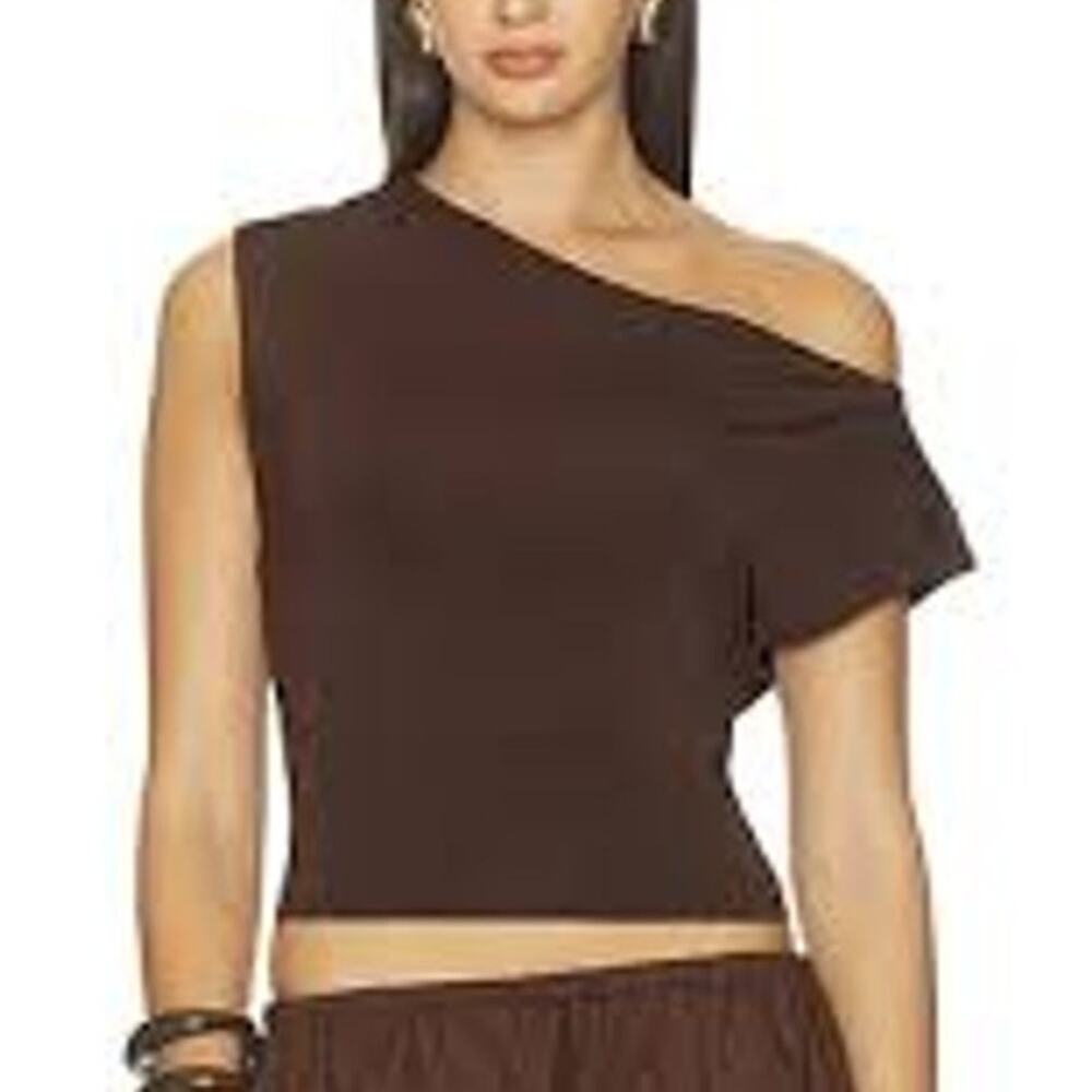 Rag & Bone Agnes Off The Shoulder Top Chocolate Brown Women's Size Medium NWT